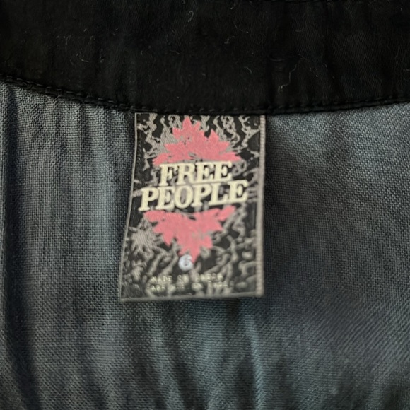 Free People Summer Art Print Teal Dress size 6 - Picture 8 of 9